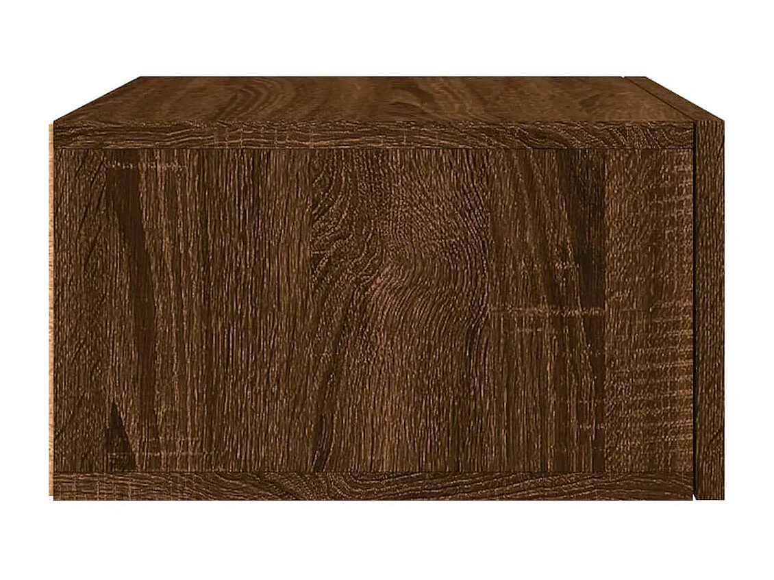 Brackettville  Table de chevet murale chêne marron 35x35x20 cm