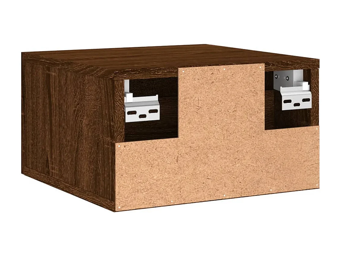 Brackettville  Table de chevet murale chêne marron 35x35x20 cm