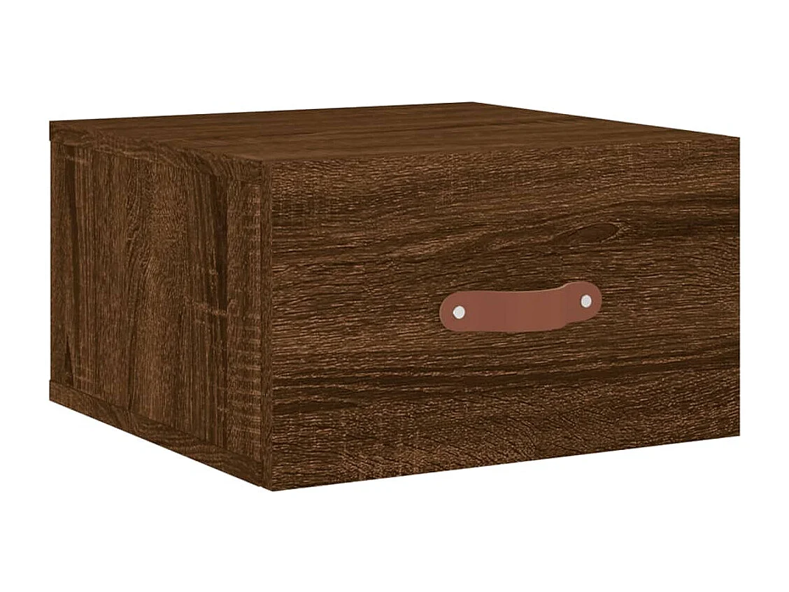 Brackettville  Table de chevet murale chêne marron 35x35x20 cm
