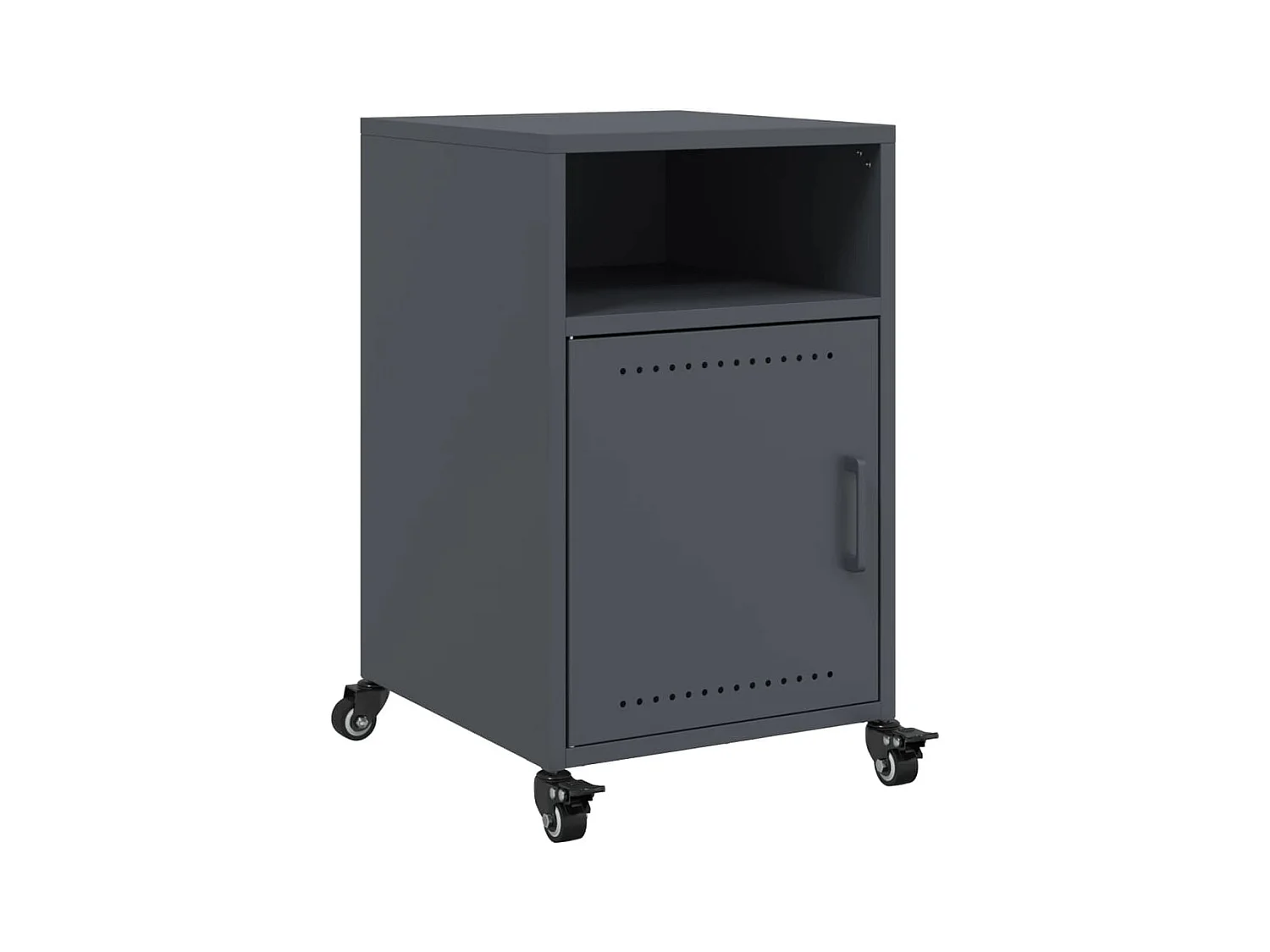 Jana  Table de chevet anthracite 36x39x59 cm acier