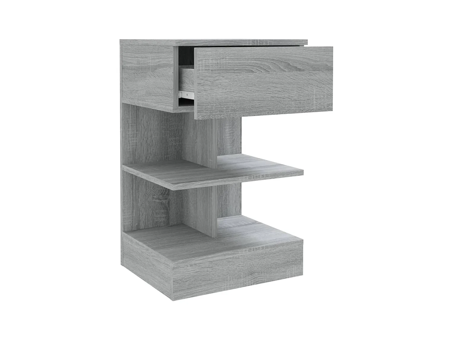 Beverly Hills  Tables de chevet 2 pcs Sonoma gris 40x35x65cm Bois d'ingénierie