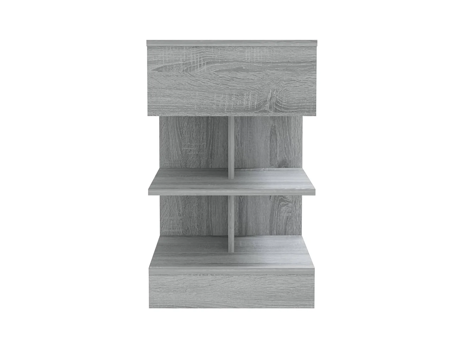 Beverly Hills  Tables de chevet 2 pcs Sonoma gris 40x35x65cm Bois d'ingénierie