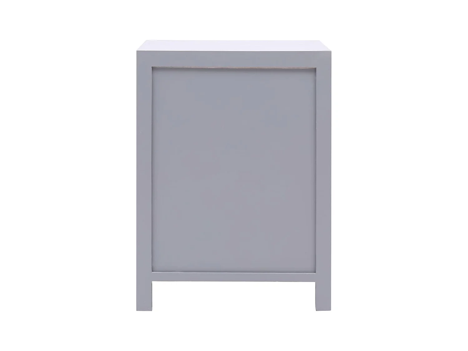 Andre-Paul  Table de chevet Gris 38x28x52 cm Bois de Paulownia