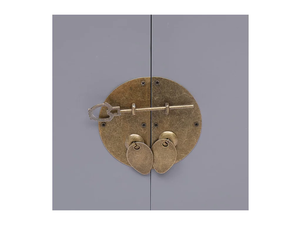 Andre-Paul  Table de chevet Gris 38x28x52 cm Bois de Paulownia