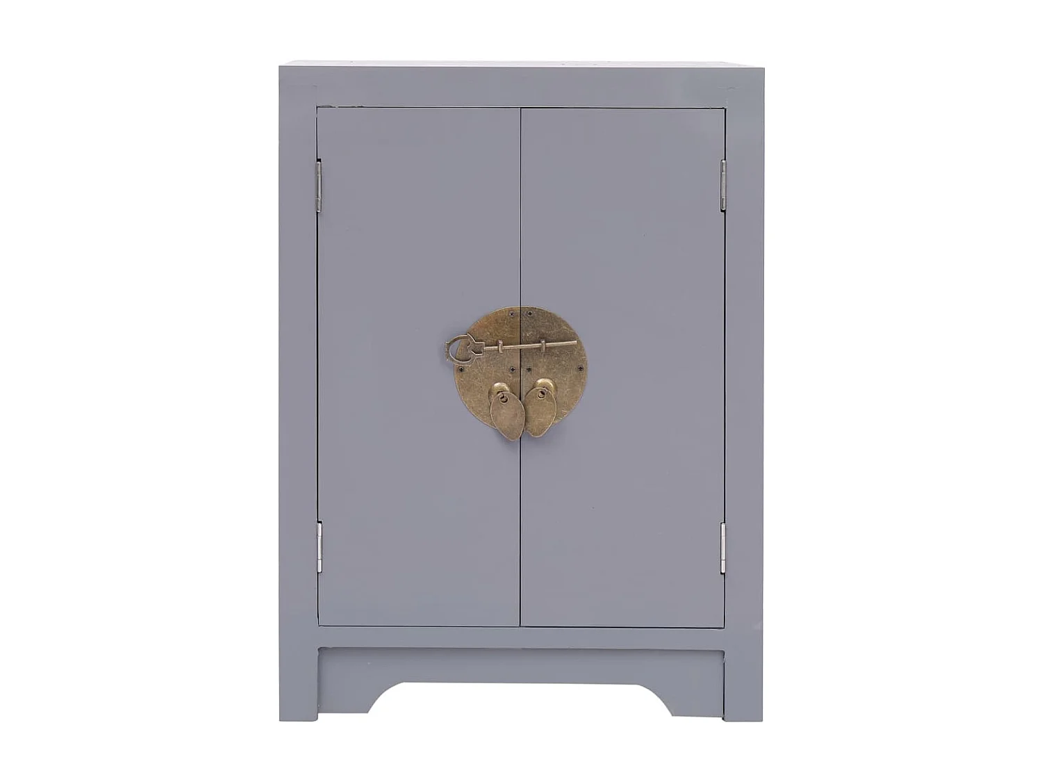 Andre-Paul  Table de chevet Gris 38x28x52 cm Bois de Paulownia