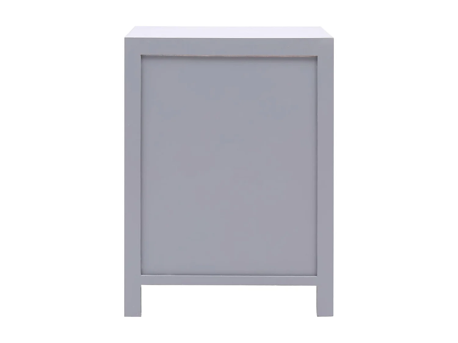 Andre-Paul  Table de chevet Gris 38x28x52 cm Bois de Paulownia