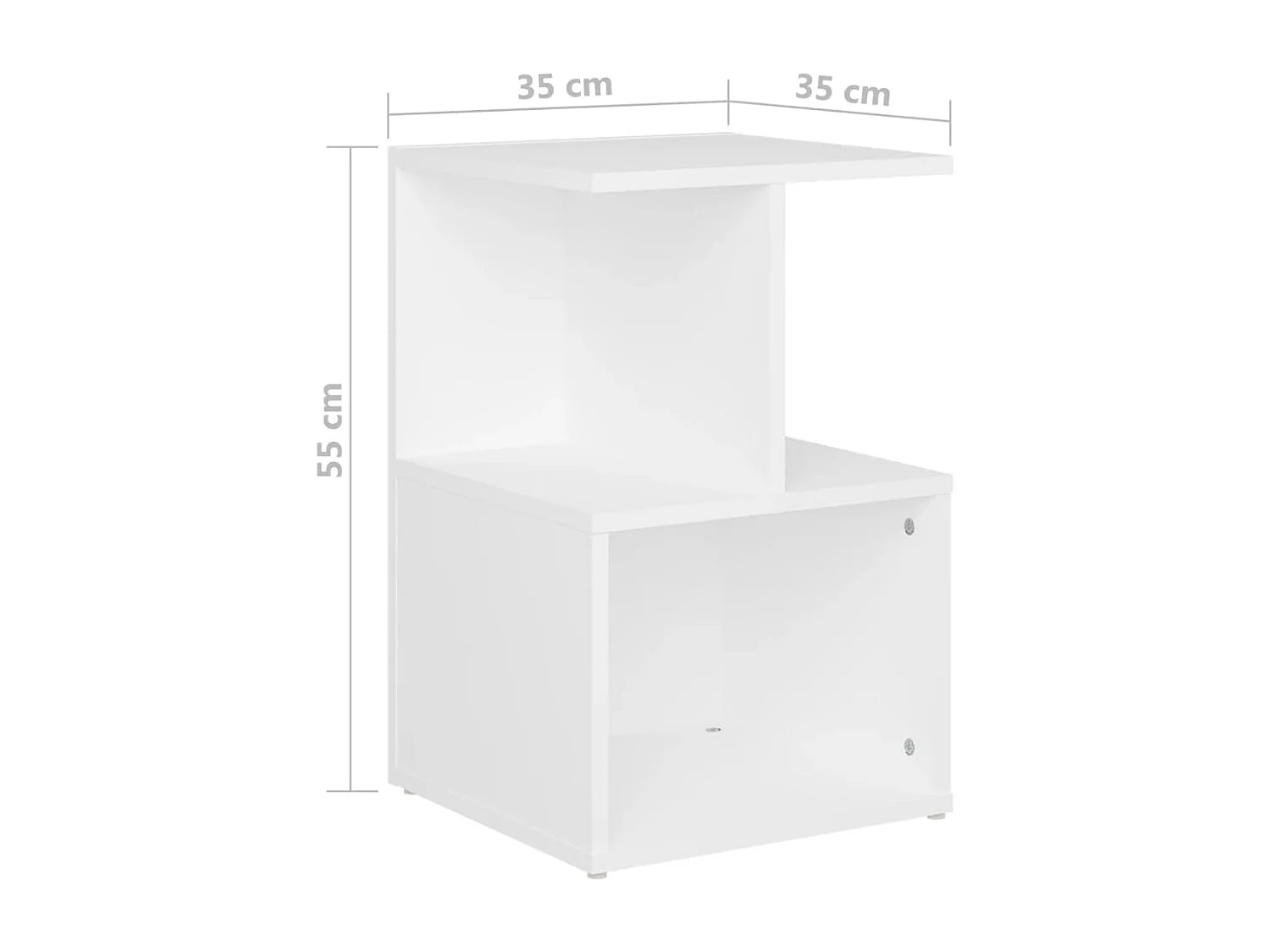 Pam  Tables de chevet 2 pcs blanc 35x35x55 cm bois d'ingénierie