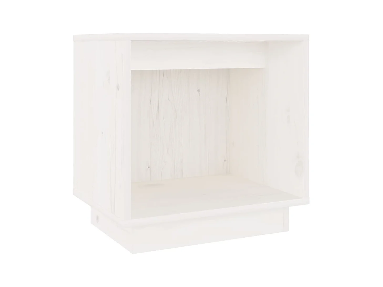 Kani  Table de chevet Blanc 40x30x40 cm Bois de pin solide