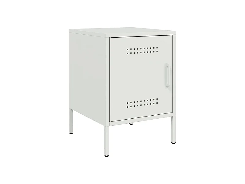 Adam Scott  Nachttisch Weiß 36x39x50,5 cm Stahl