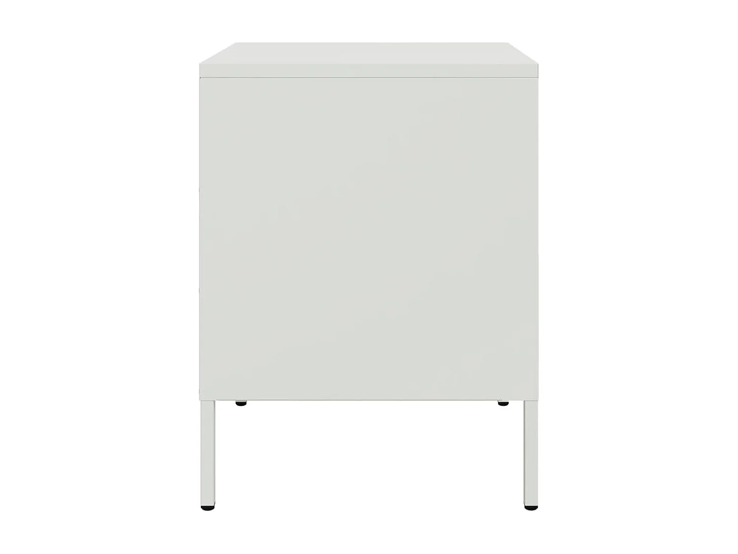 Adam Scott  Table de chevet blanc 36x39x50,5 cm acier