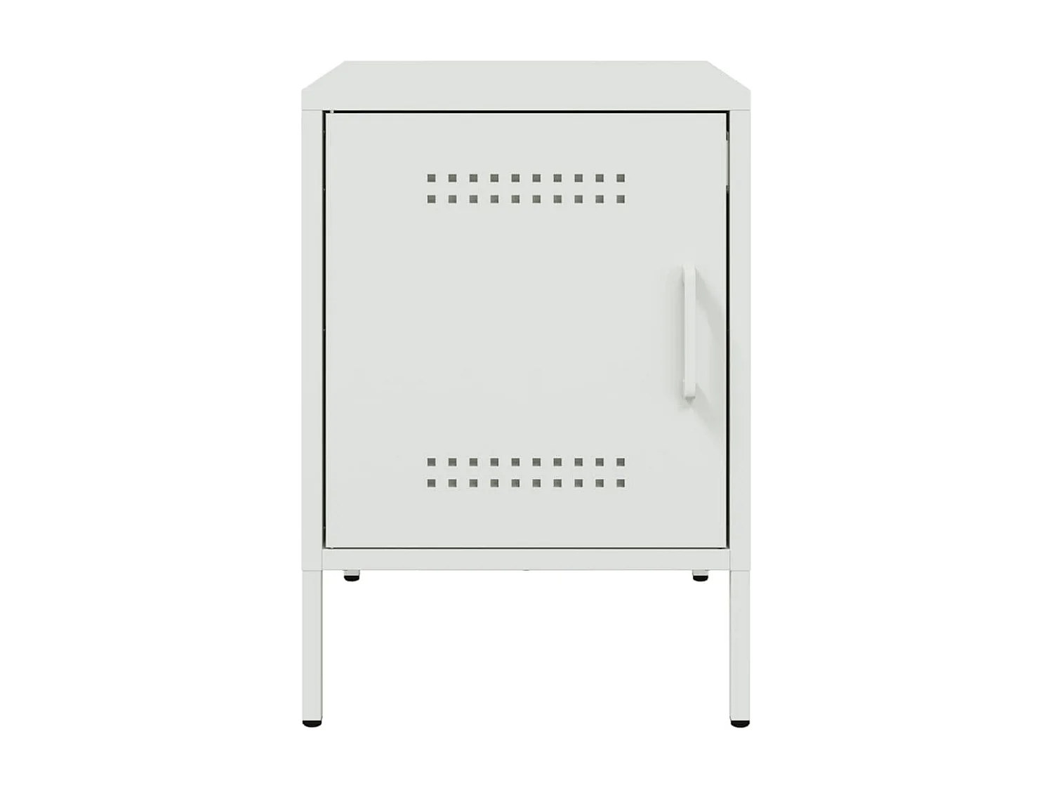 Adam Scott  Table de chevet blanc 36x39x50,5 cm acier