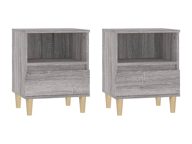 Palazzolo sull'Oglio  Tables de chevet 2 pcs Sonoma gris 40x35x50 cm