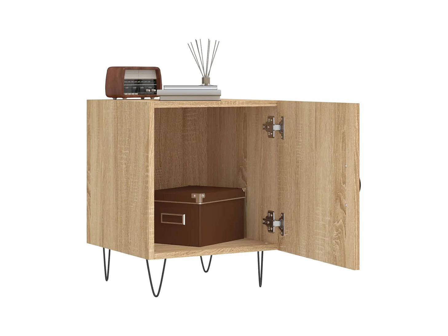 Corning  Tables de chevet 2 pcs chêne sonoma 40x40x50 cm bois ingénierie