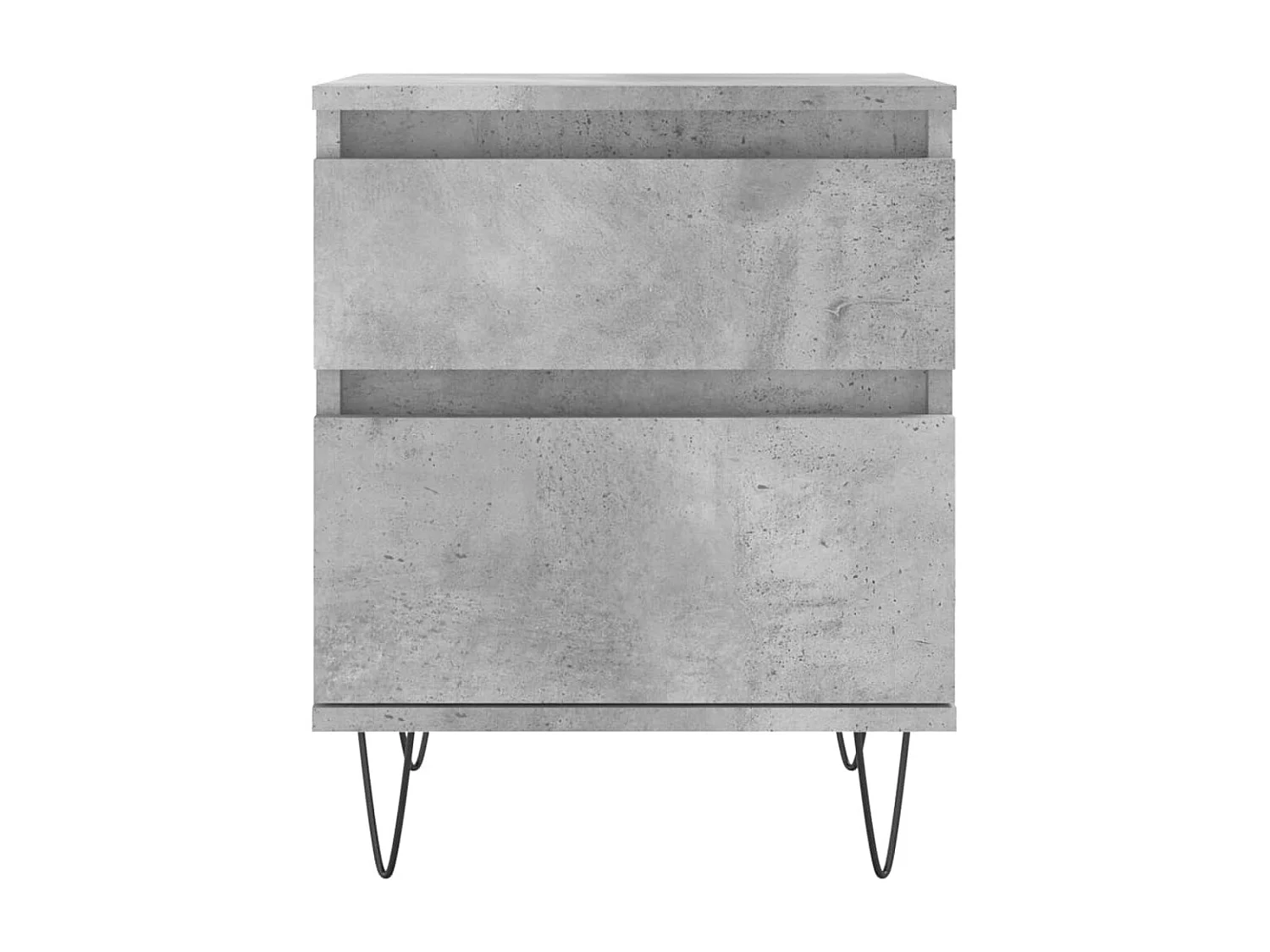 Ineke  Table de chevet gris béton 40x35x50 cm bois d’ingénierie