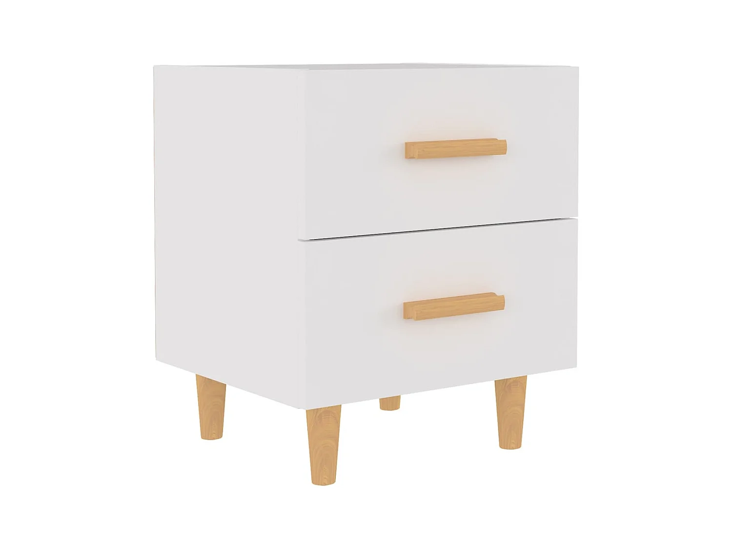 Ferrara  Table de chevet Blanc 40x35x47,5 cm