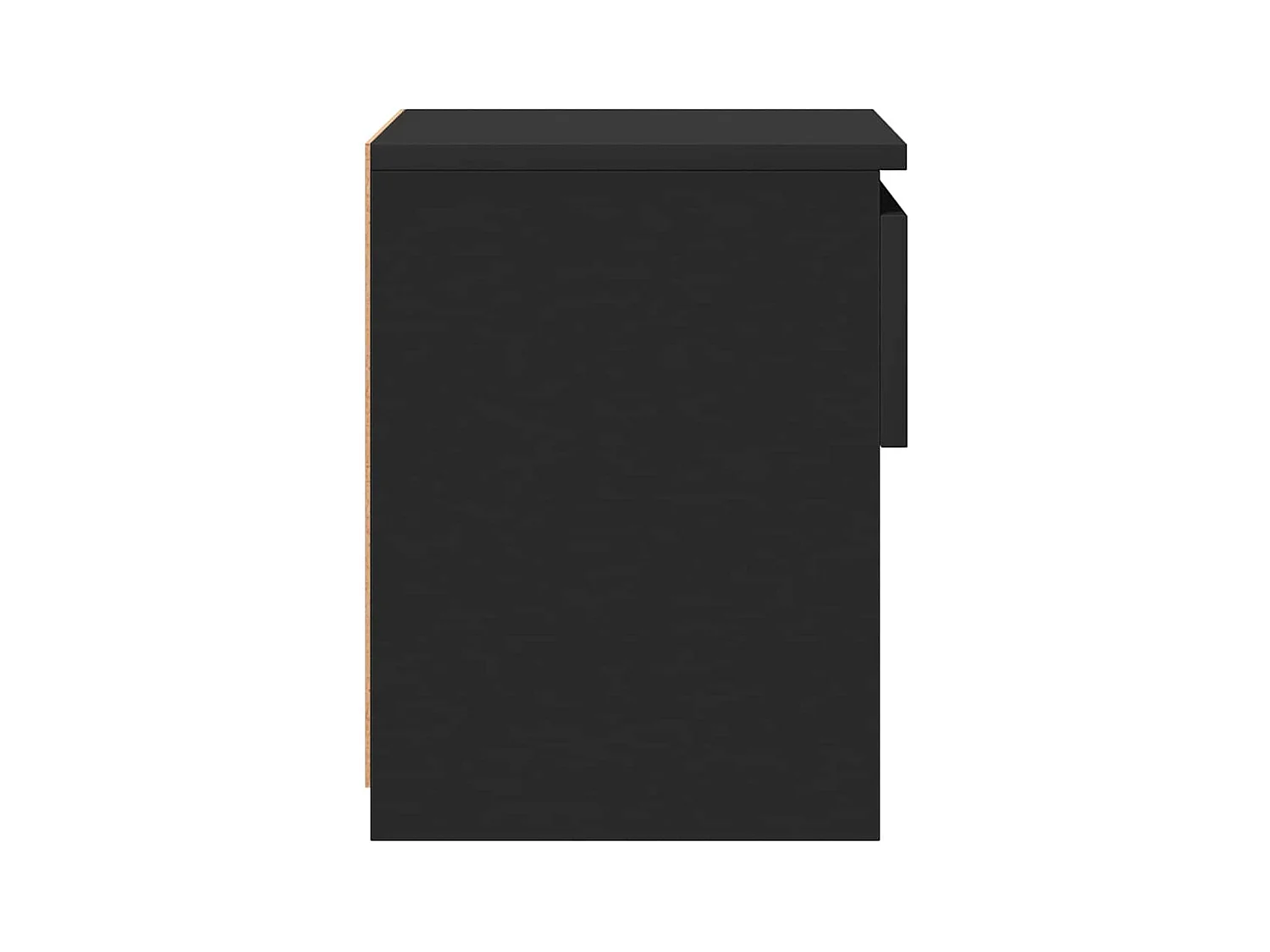 Elle  Tables de chevet 2 pcs Noir 40x30x39 cm Aggloméré