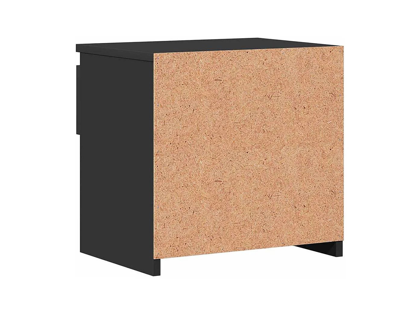 Elle  Tables de chevet 2 pcs Noir 40x30x39 cm Aggloméré