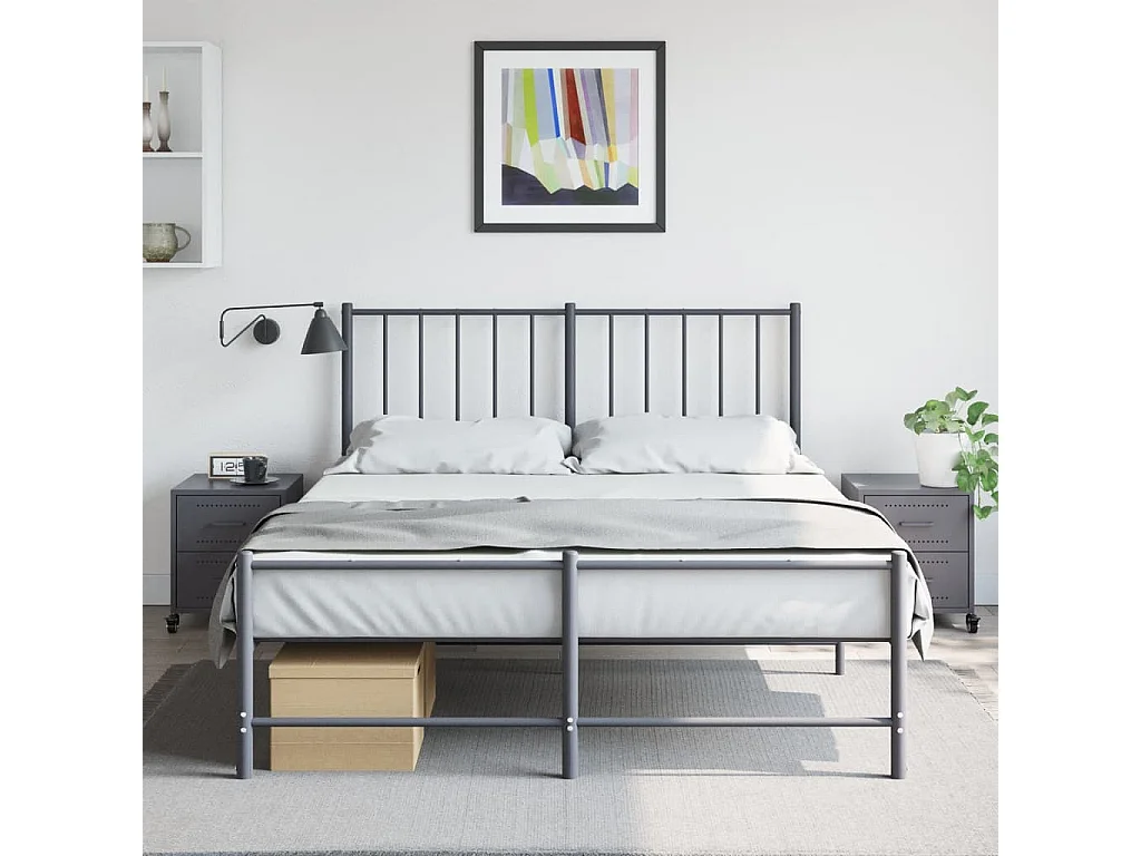 Roanoke  Tables de chevet 2 pcs anthracite 36x39x43,5 cm acier