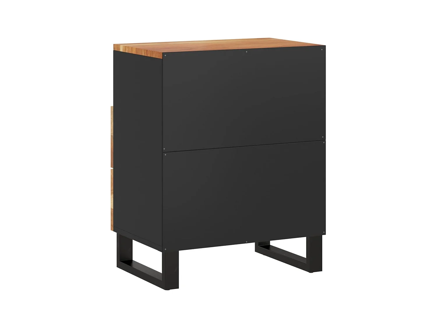 Glynnor  Table de chevet 50x33x62cm Bois d'acacia solide et d'ingénierie