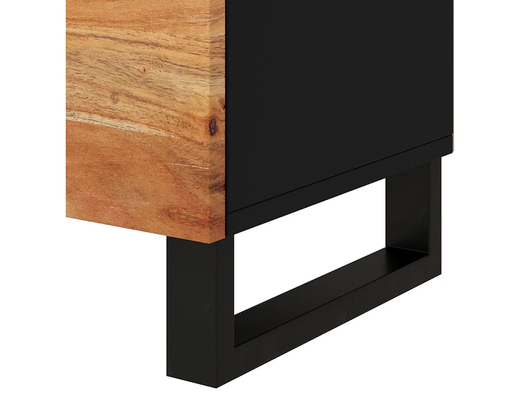 Glynnor  Table de chevet 50x33x62cm Bois d'acacia solide et d'ingénierie