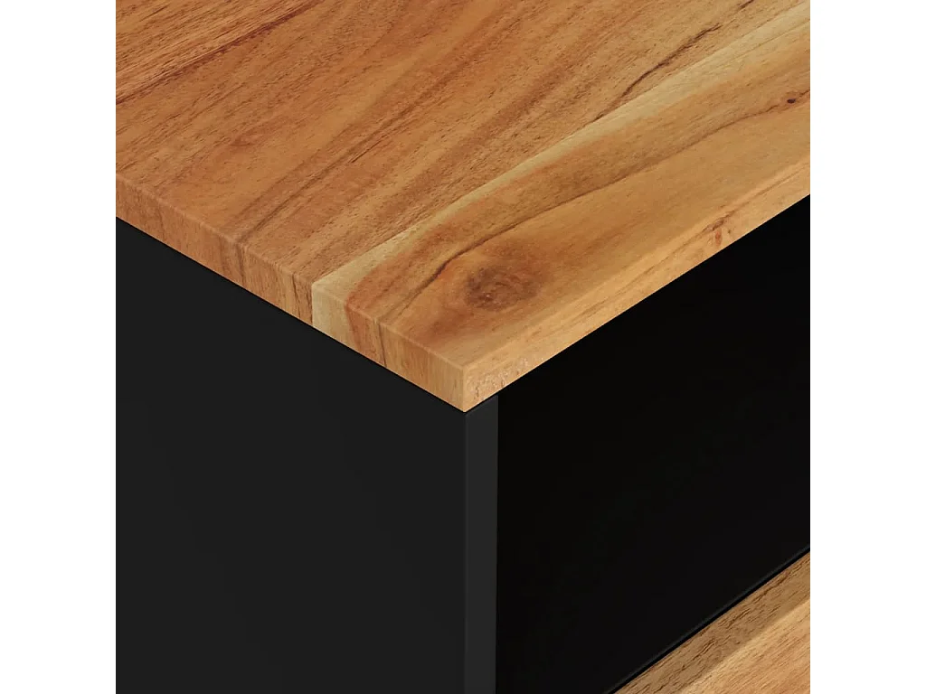 Glynnor  Nachttisch 50x33x62 cm Massivholz Akazie & Holzwerkstoff