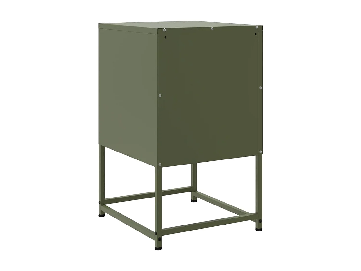 Leandro Maurizio  Tables de chevet 2 pcs vert olive 36x39x60,5 cm acier