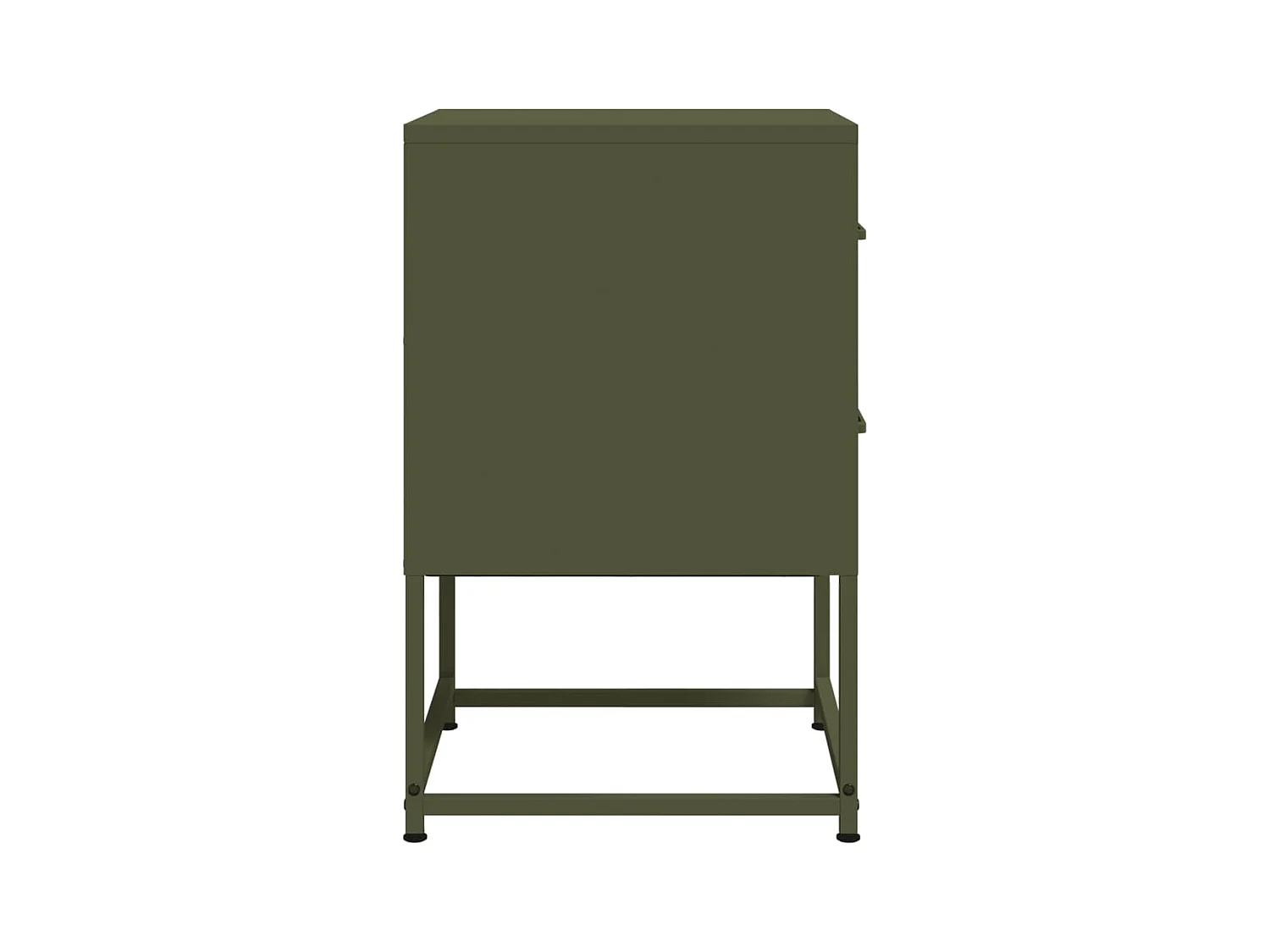 Trieste  Tables de chevet 2 pcs vert olive 36x39x60,5 cm acier