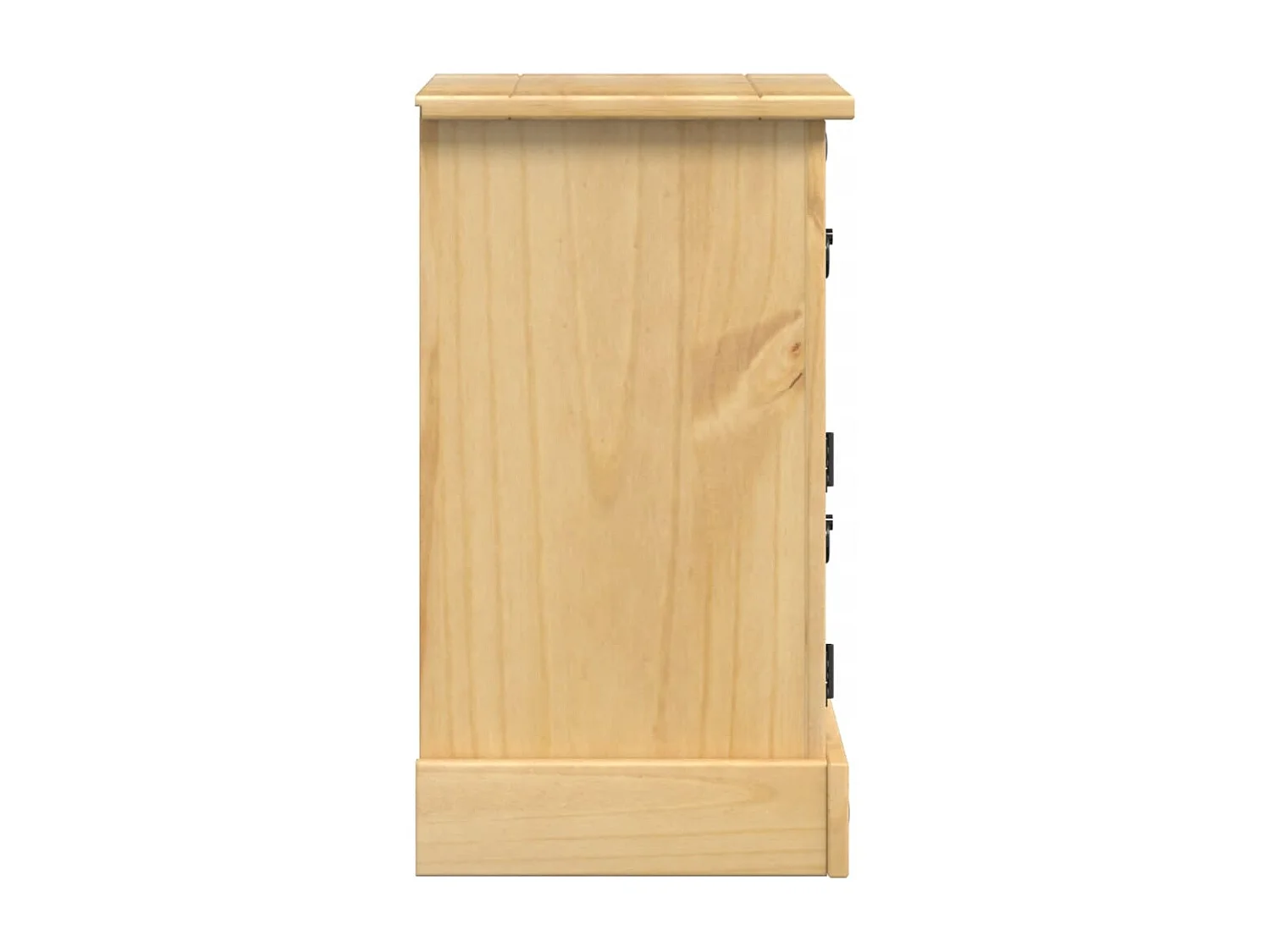 Prolenta Premium -  Mesita de noche Corona madera maciza de pino 35x32,5x58 cm