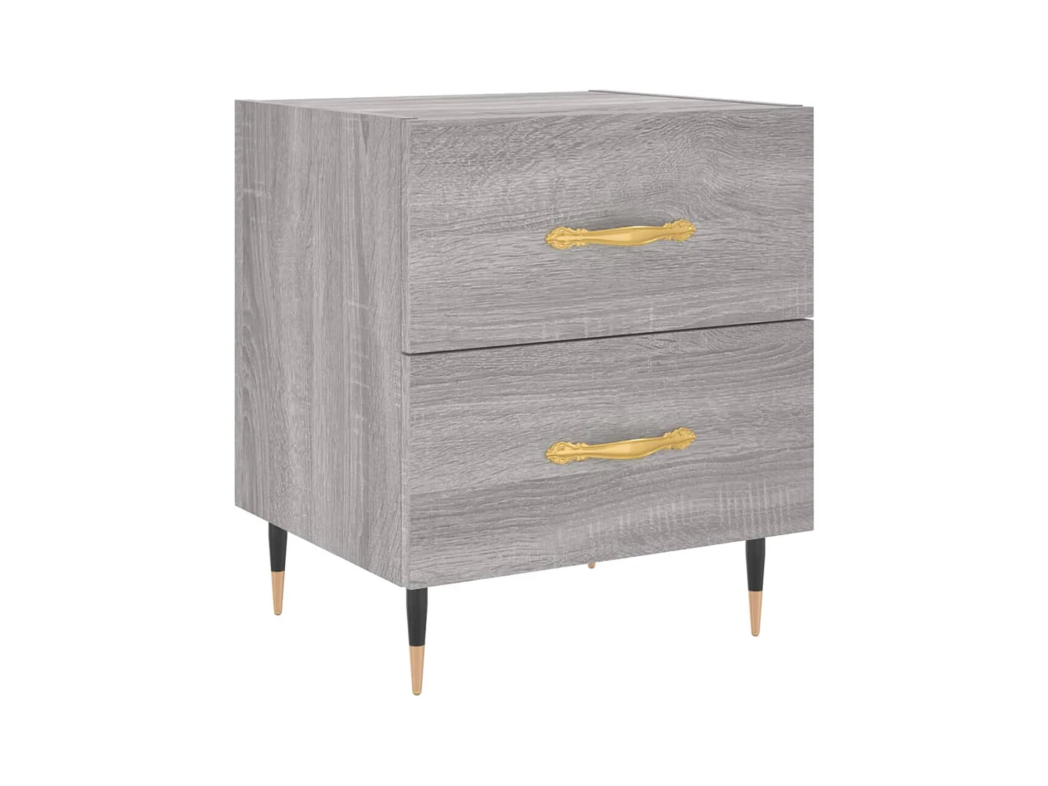 Leidir  Table de chevet sonoma gris 40x35x47,5 cm bois d’ingénierie