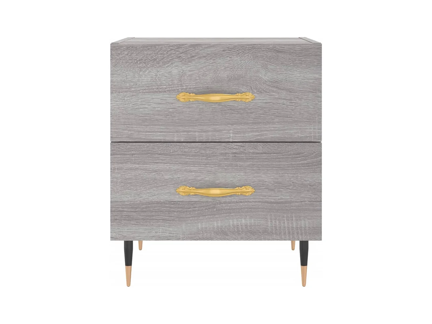 Leidir  Table de chevet sonoma gris 40x35x47,5 cm bois d’ingénierie