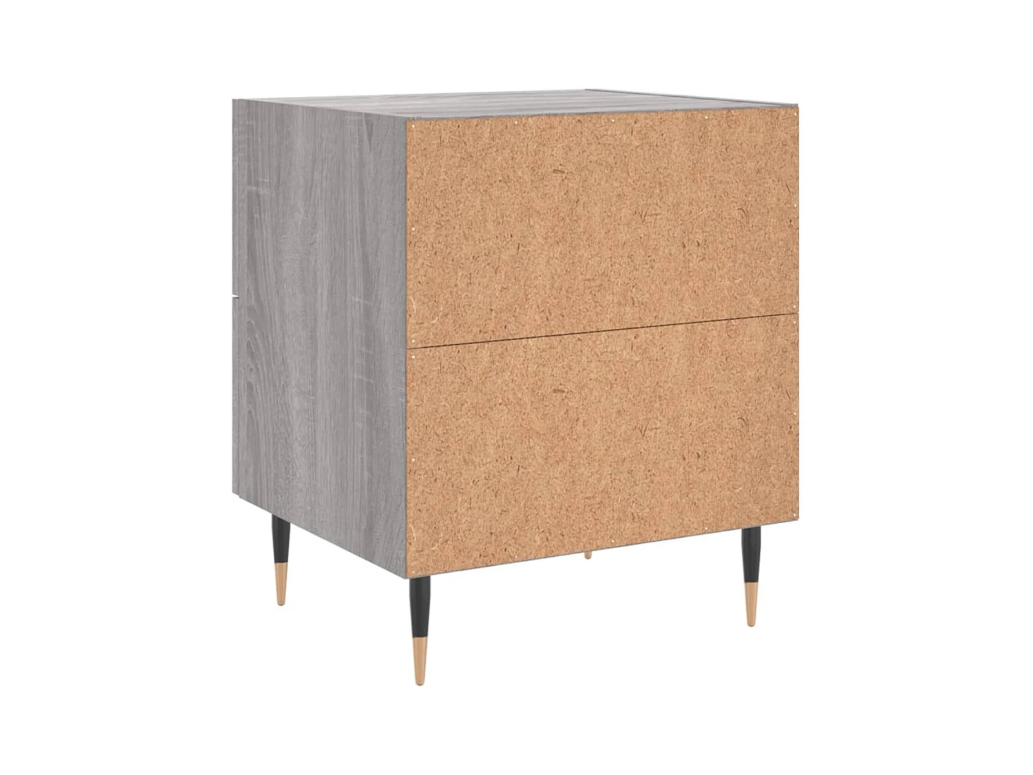 Leidir  Table de chevet sonoma gris 40x35x47,5 cm bois d’ingénierie