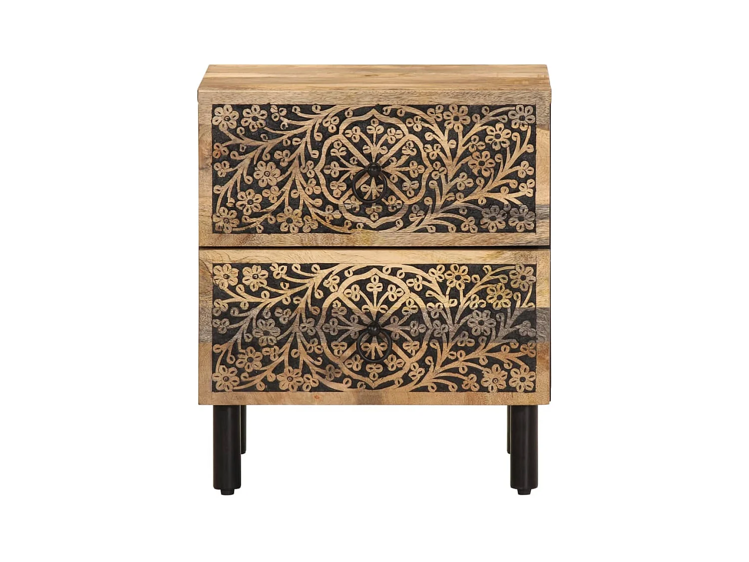 Claire-Gabrielle  Table de chevet 40x33x46 cm Bois de manguier solide