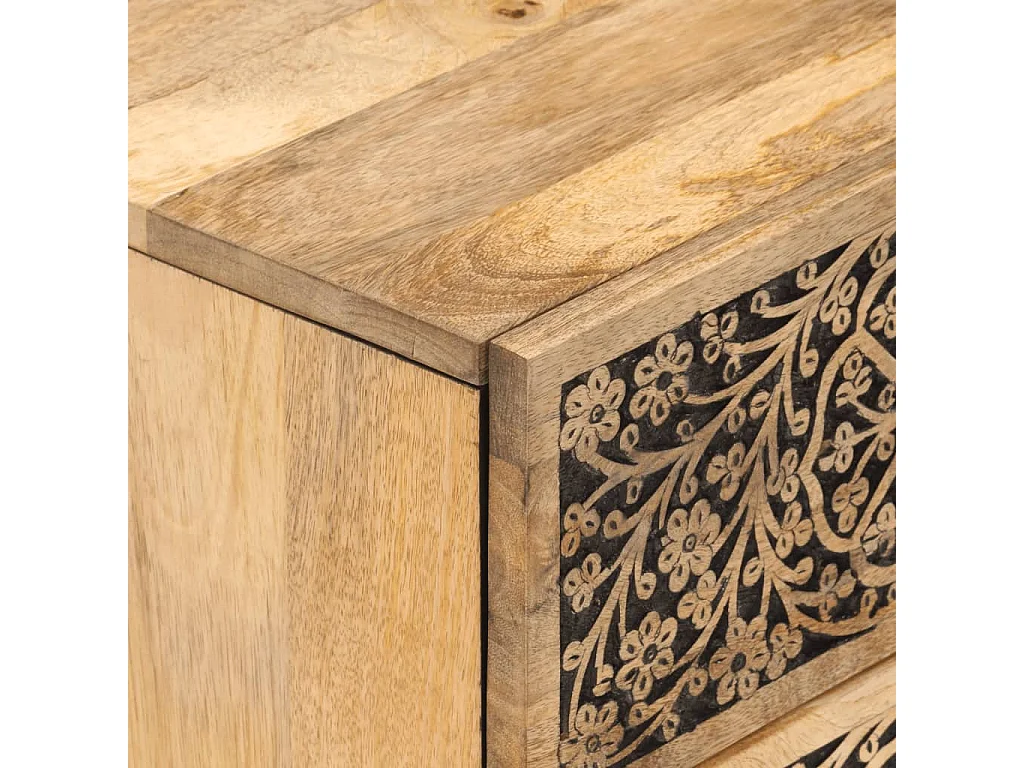 Claire-Gabrielle  Table de chevet 40x33x46 cm Bois de manguier solide