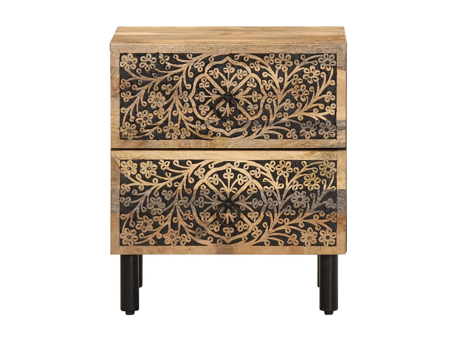Claire-Gabrielle  Table de chevet 40x33x46 cm Bois de manguier solide