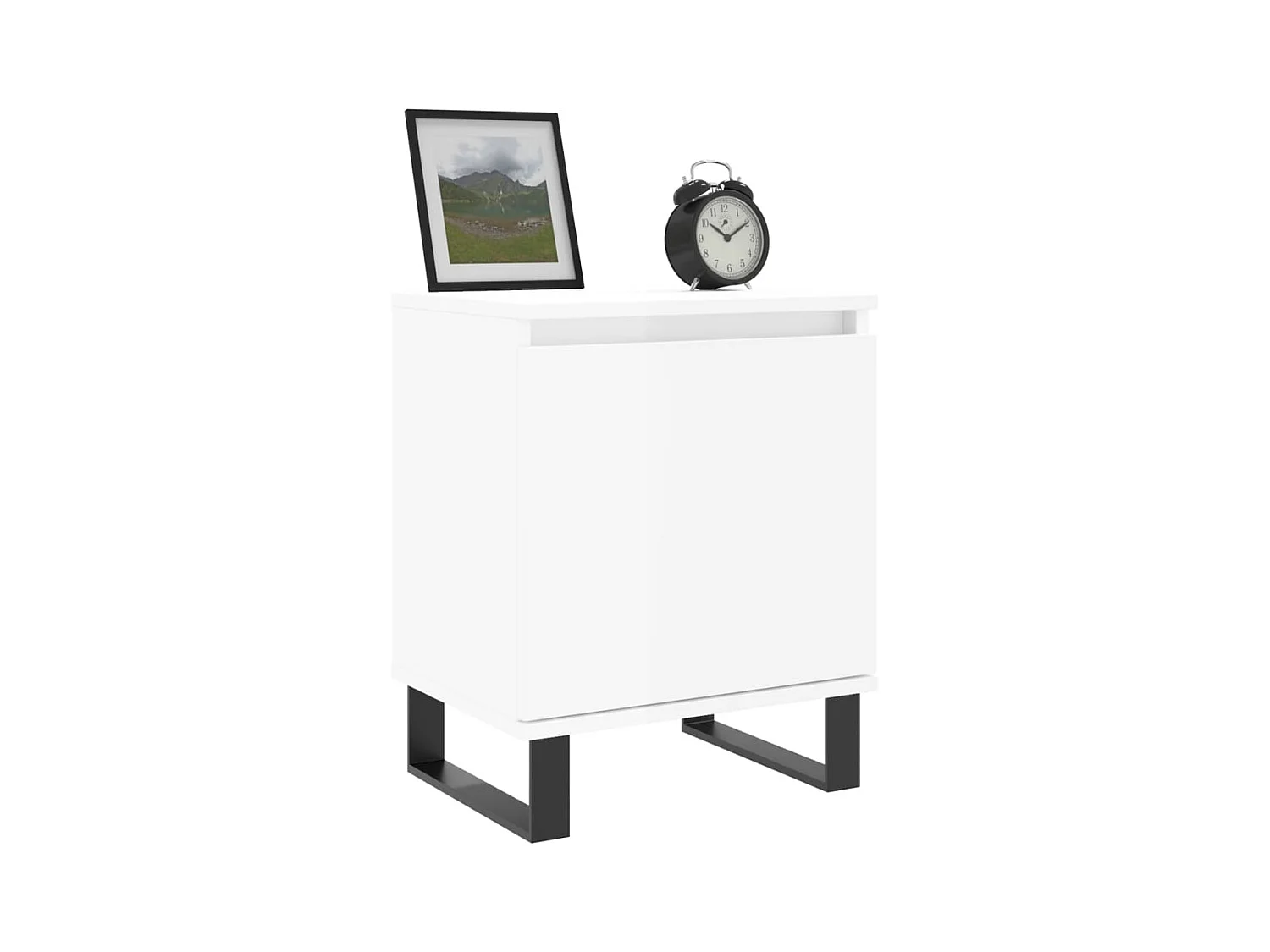 Cydor  Tables de chevet 2 pcs blanc 40x30x50 cm bois d'ingénierie