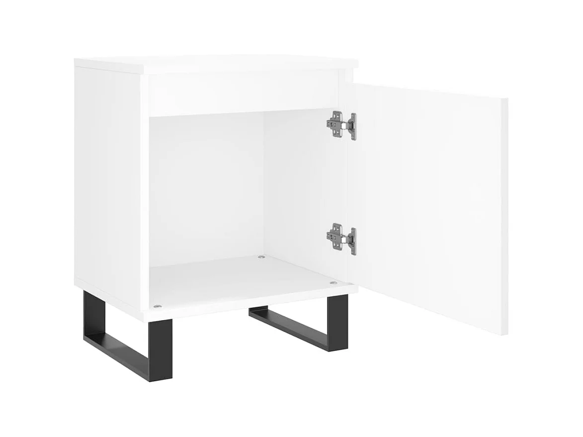 Cydor  Tables de chevet 2 pcs blanc 40x30x50 cm bois d'ingénierie