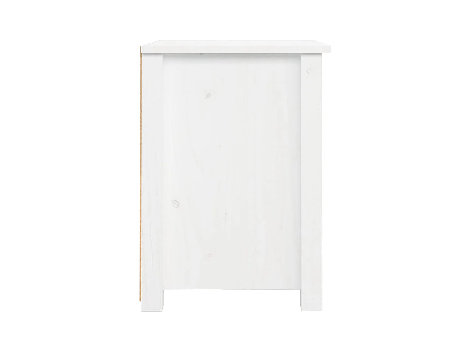 Aldino  Table de chevet Blanc 40x35x49 cm Bois de pin massif