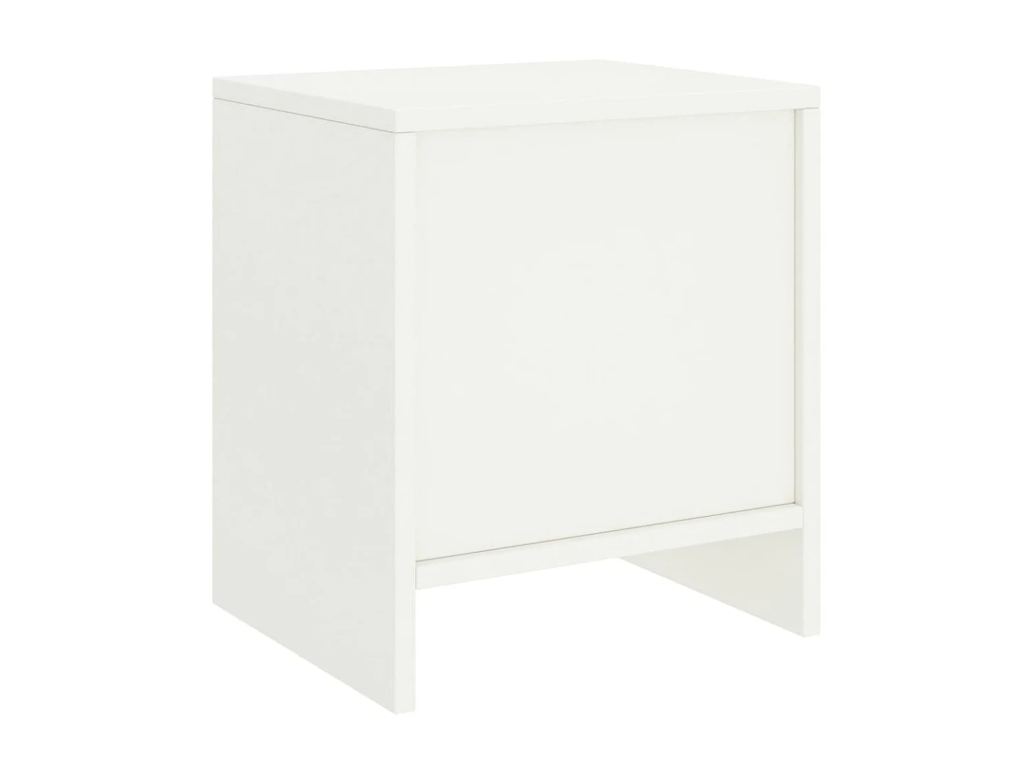 Snorfin  Table de chevet Blanc 35x30x40 cm Bois de pin massif