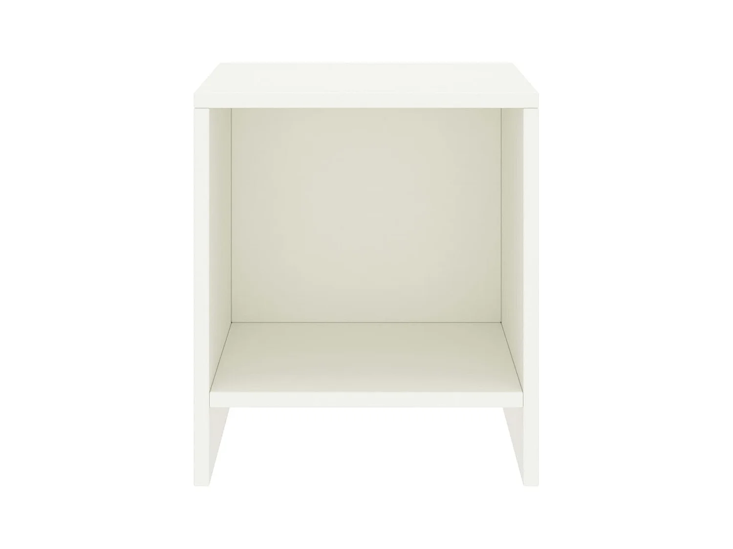 Snorfin  Table de chevet Blanc 35x30x40 cm Bois de pin massif
