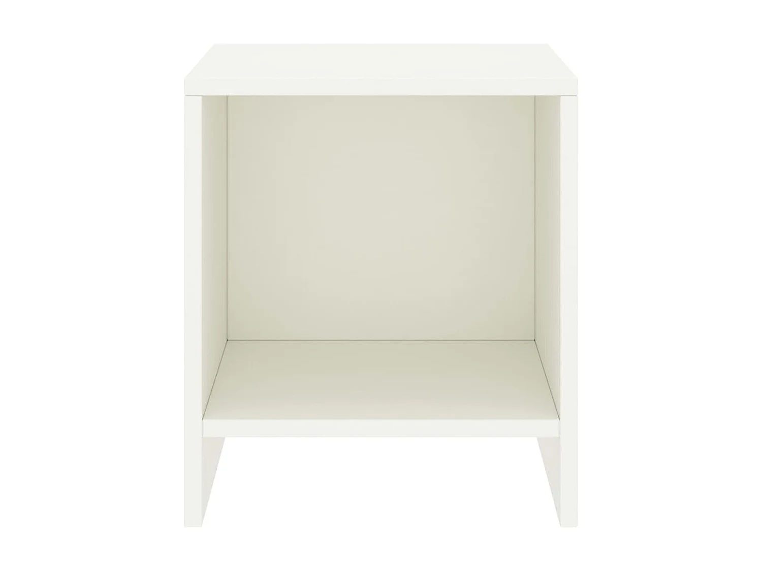 Snorfin  Table de chevet Blanc 35x30x40 cm Bois de pin massif