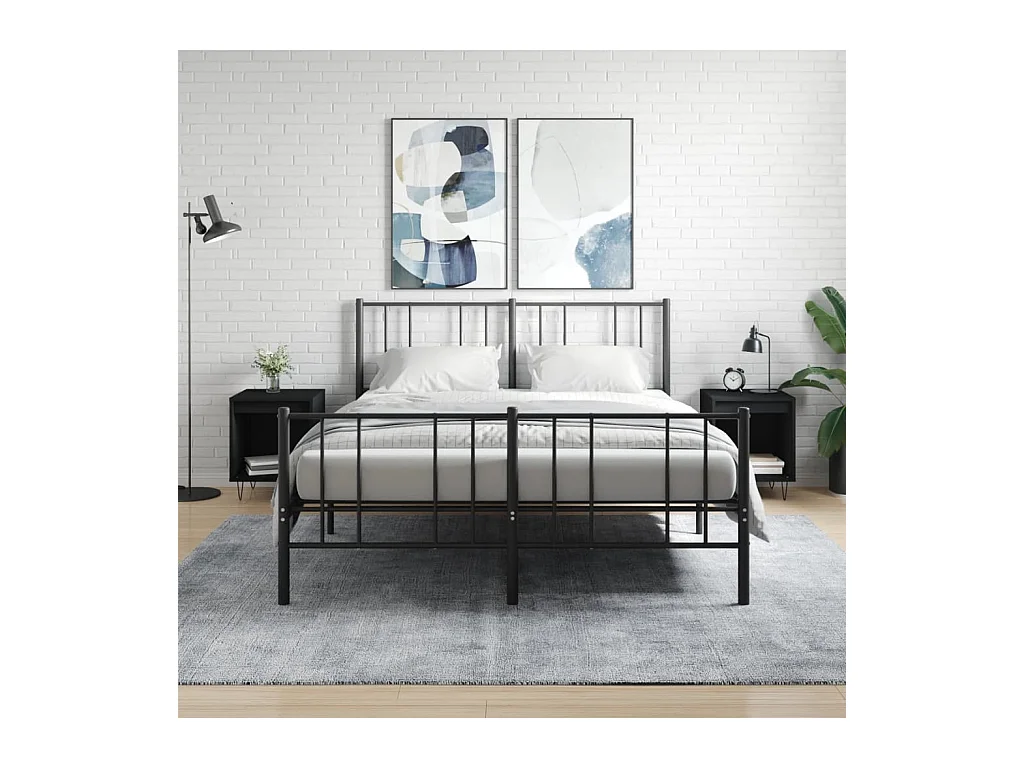 Sander  Tables de chevet 2 pcs noir 40x35x50 cm bois d’ingénierie