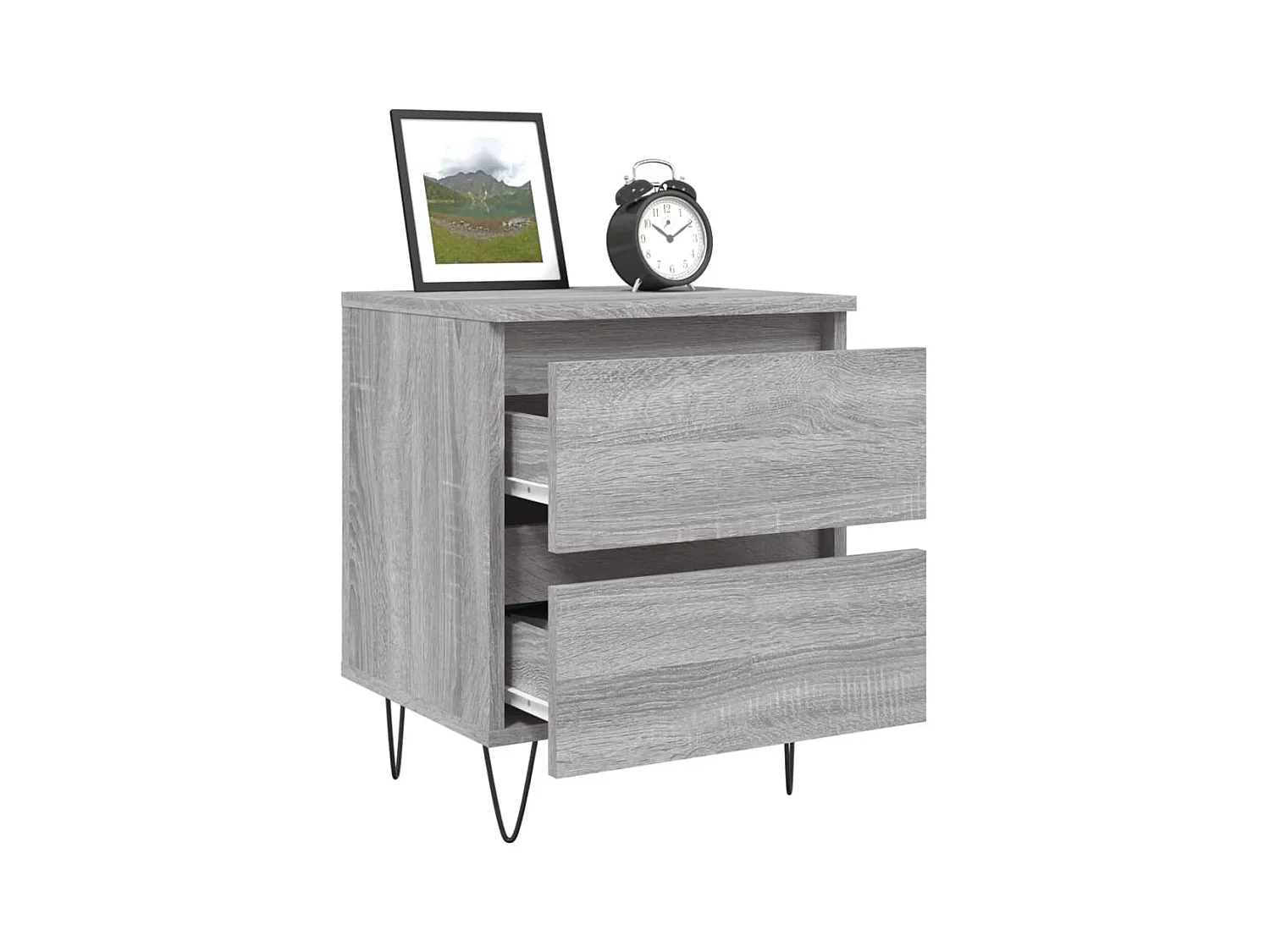 Charlie Cole  Tables de chevet 2 pcs sonoma gris 40x35x50 cm bois ingénierie