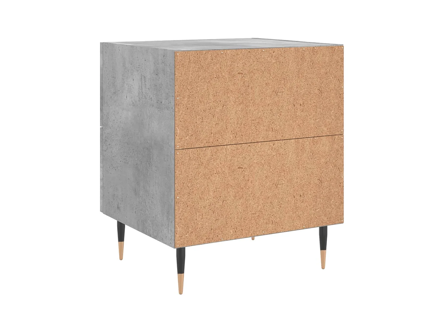 Leidir  Tables de chevet 2pcs gris béton 40x35x47,5cm bois d’ingénierie