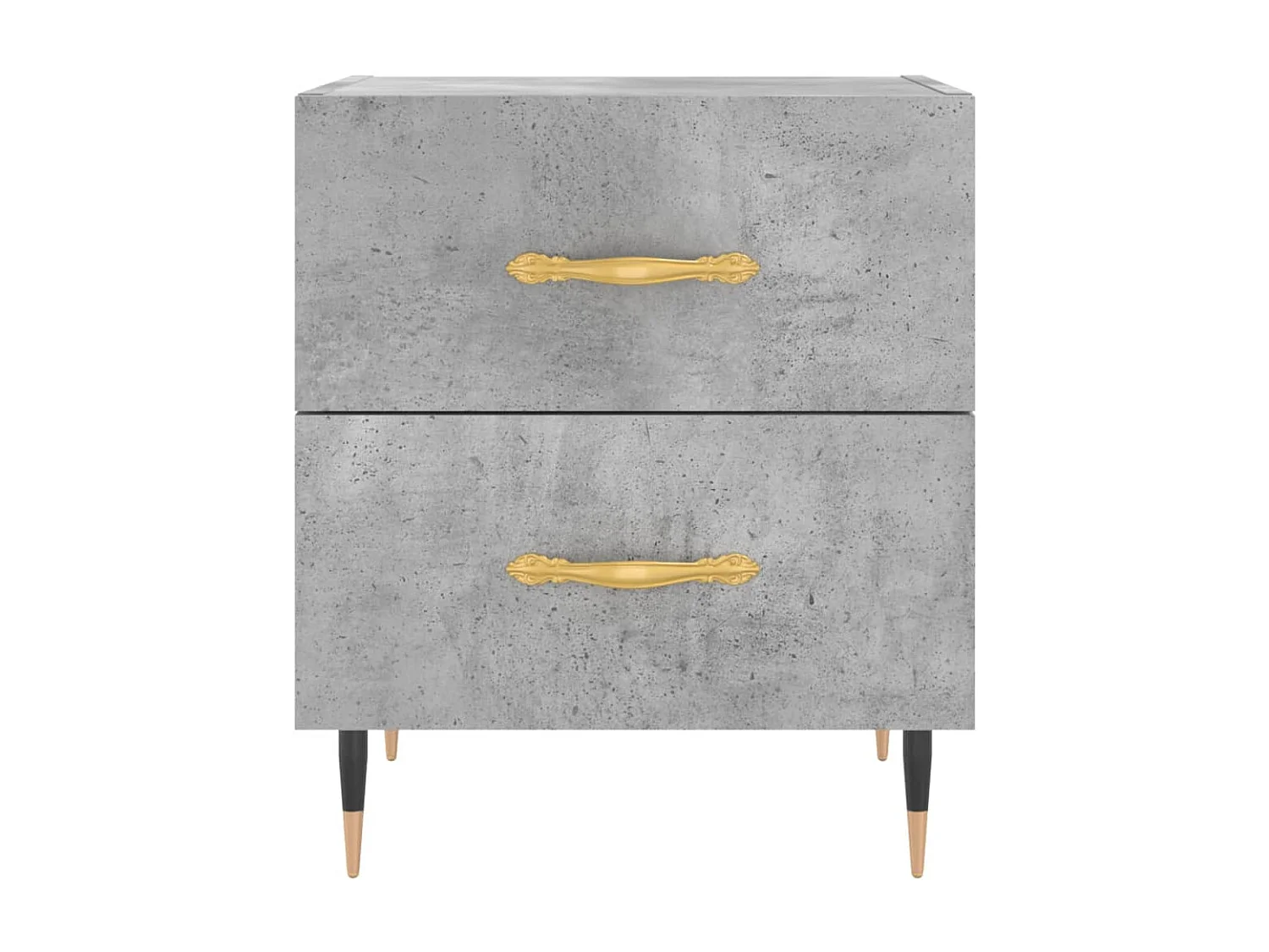 Leidir  Tables de chevet 2pcs gris béton 40x35x47,5cm bois d’ingénierie