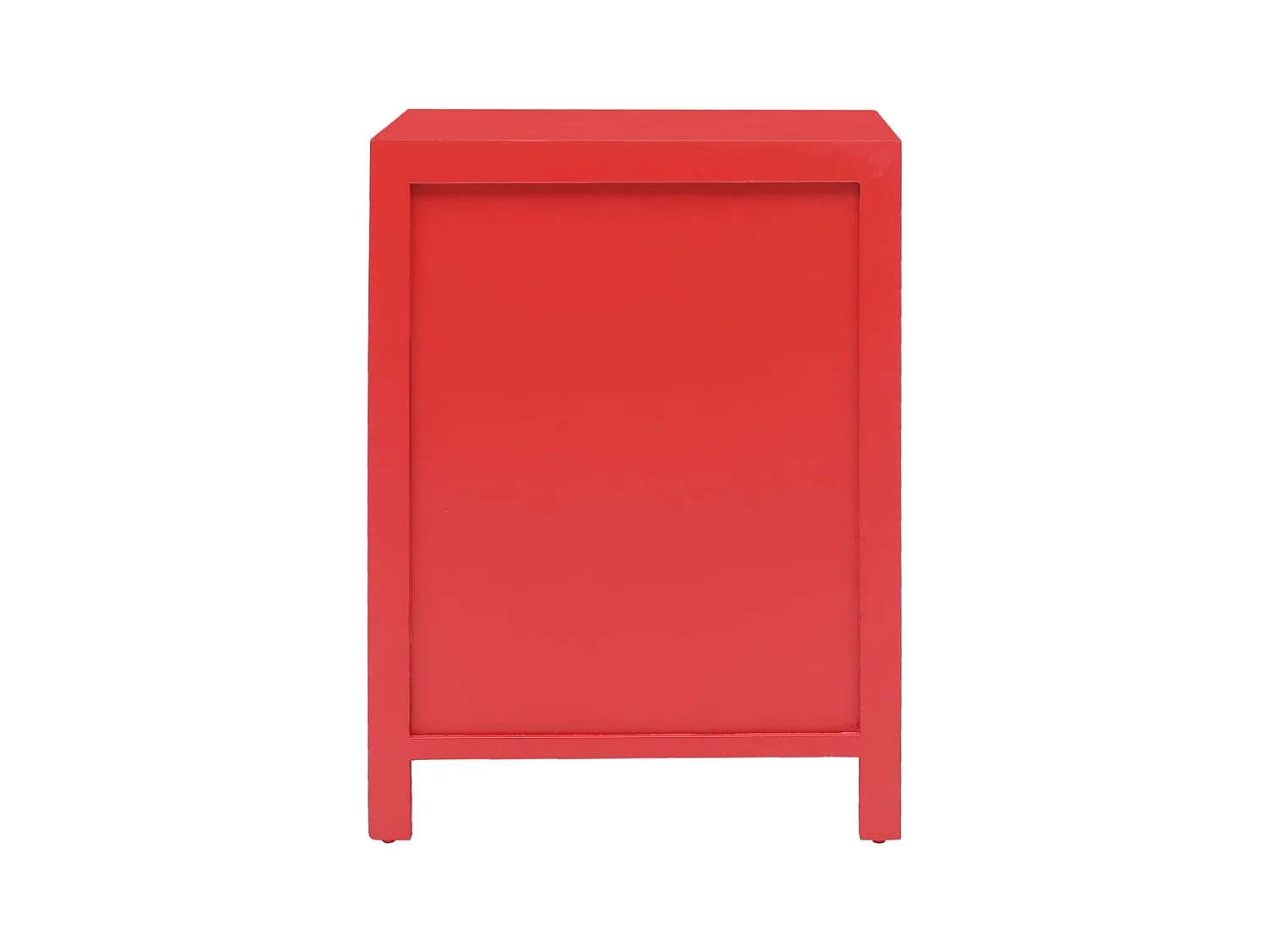 Andre-Paul  Table de chevet Rouge 38 x 28 x 52 cm Bois de Paulownia