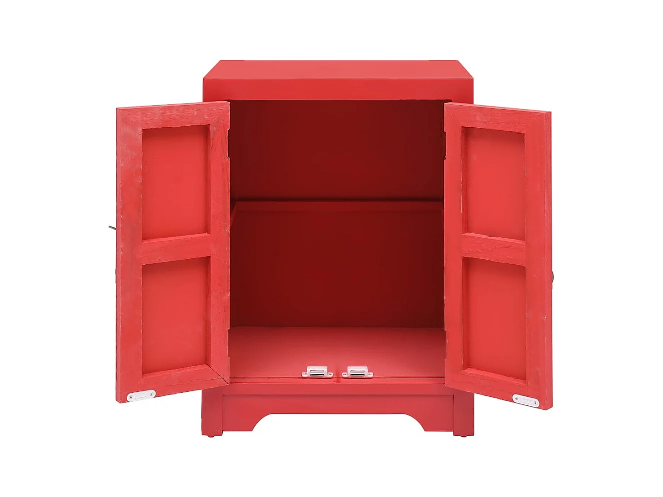 Andre-Paul  Table de chevet Rouge 38 x 28 x 52 cm Bois de Paulownia