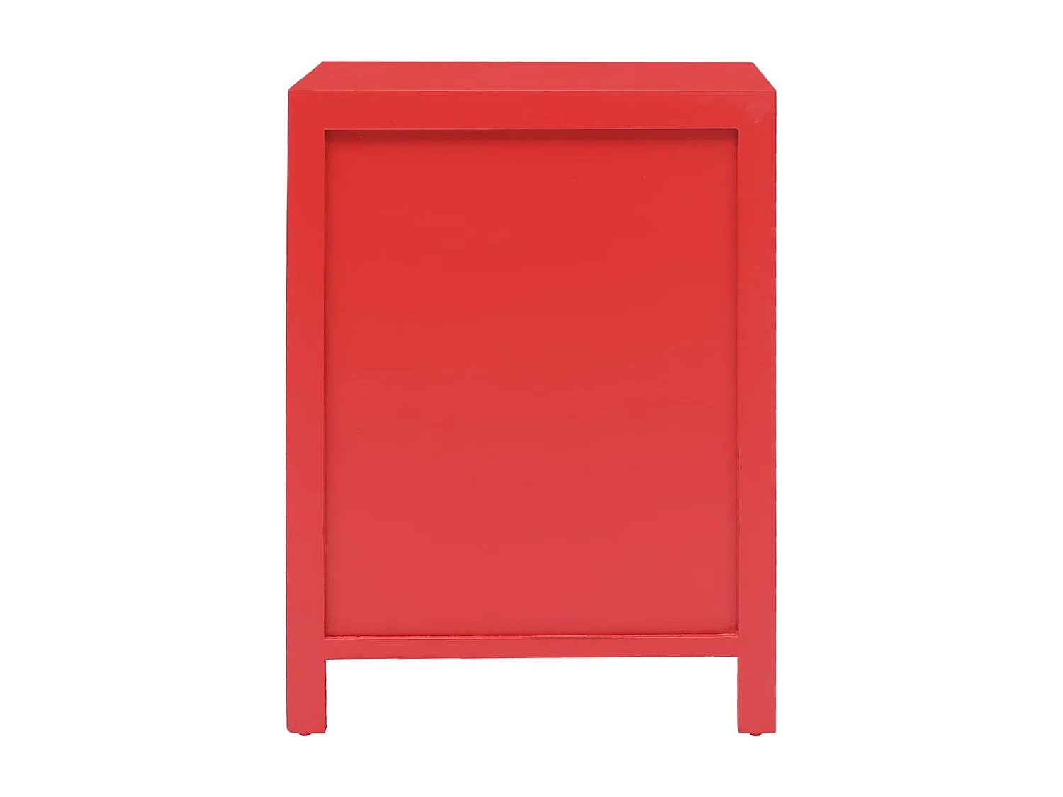 Andre-Paul  Table de chevet Rouge 38 x 28 x 52 cm Bois de Paulownia