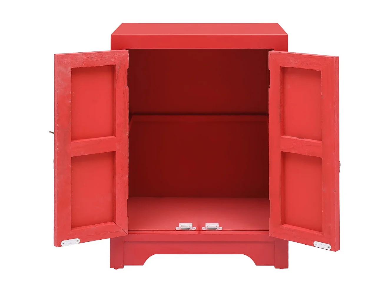 Andre-Paul  Table de chevet Rouge 38 x 28 x 52 cm Bois de Paulownia