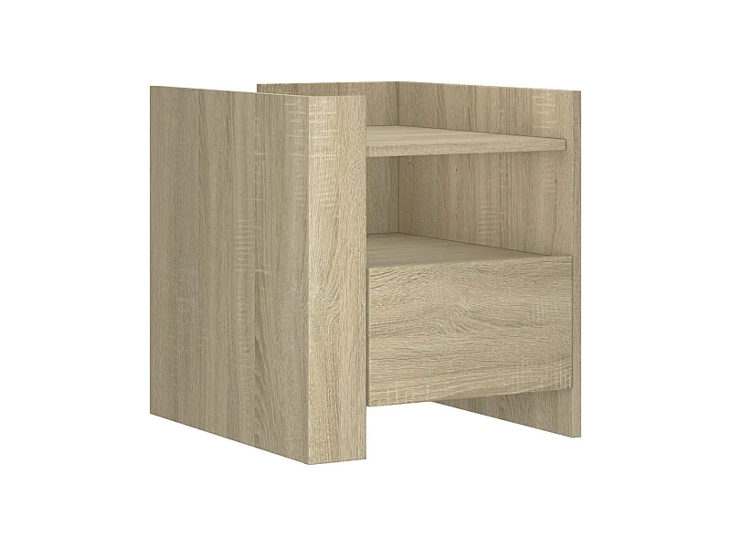Chesnee  Table de chevet chêne sonoma 45x50x50 cm bois d’ingénierie