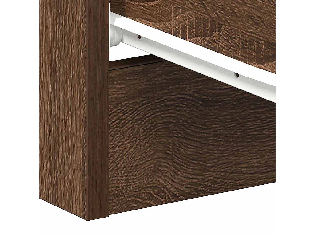 Drumraney  Comodino Rovere Marrone 38x35x56 cm in Legno Multistrato